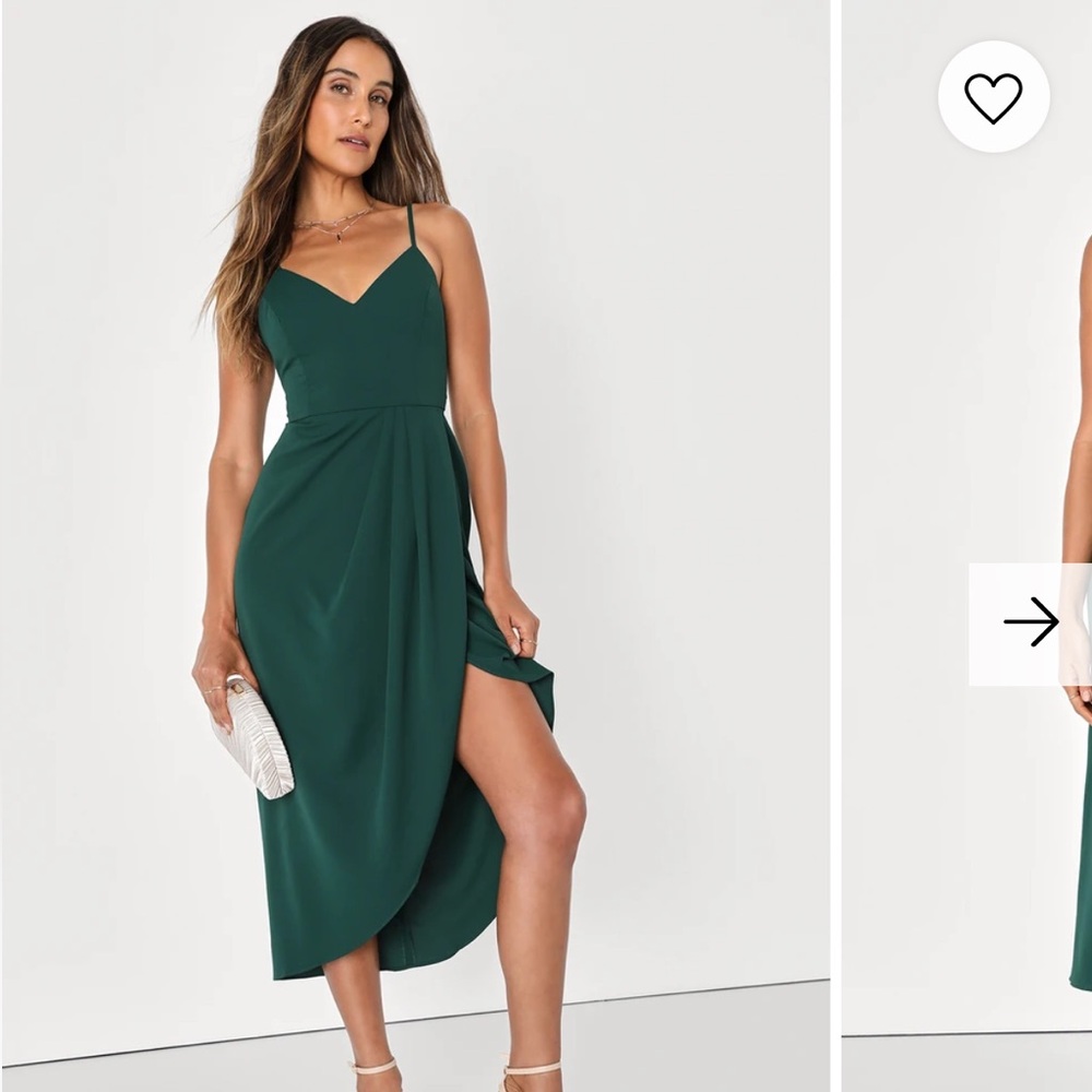 Lulu's Forest Green High Low Dress